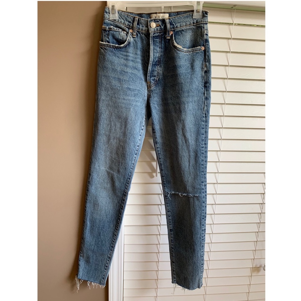 Free people raw hem skinny jeans
